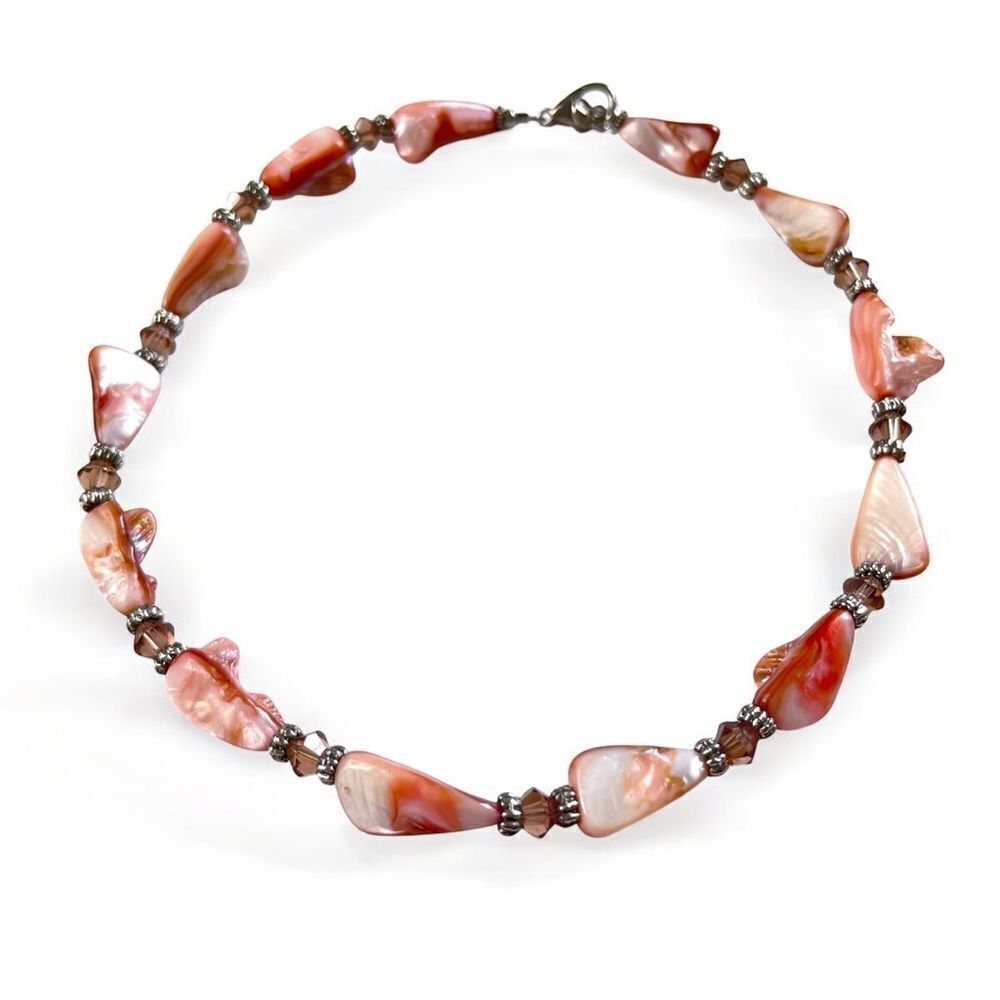 Mother of Pearl Pink Shell Necklace
